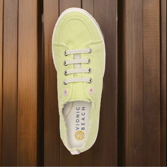 VIONIC PISMO CASUAL SNEAKER Beach Collection laced-up look washable slip-on Sz8 - Picture 9 of 13